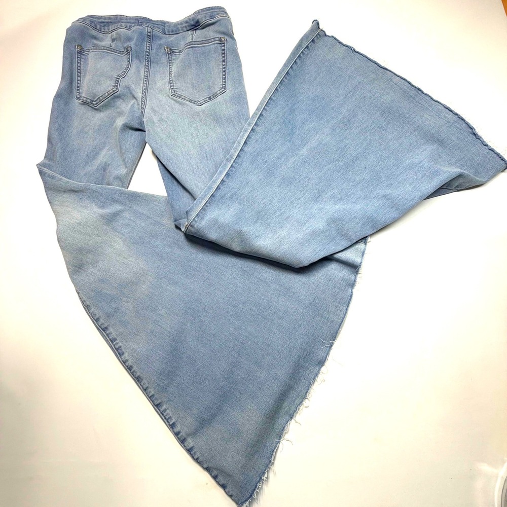 Free People We The Free Extreme Flare Bell Bottom Jeans 28 Boho - Picture 7 of 12